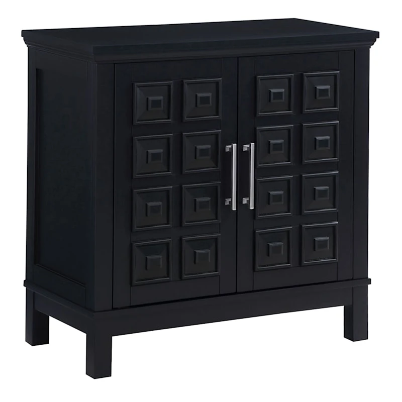 Sadie 2-Drawer Geometric Cabinet, Black 3 Sadie 2-Drawer Geometric Cabinet, Black