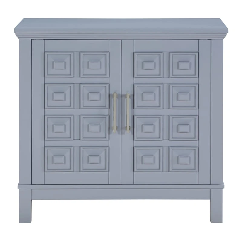 Sadie 2-Drawer Geometric Cabinet, Grey 4 Sadie 2-Drawer Geometric Cabinet, Grey - Image 2