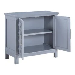 Sadie 2-Drawer Geometric Cabinet, Grey 12 Sadie 2-Drawer Geometric Cabinet, Grey -Chic Furniture Store sadie 2 drawer geometric cabinet grey 2