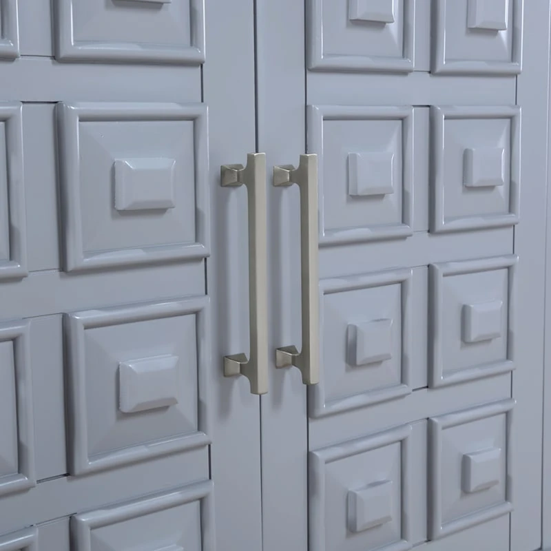 Sadie 2-Drawer Geometric Cabinet, Grey 8 Sadie 2-Drawer Geometric Cabinet, Grey - Image 6