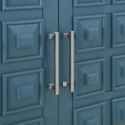 Sadie 2-Drawer Geometric Cabinet, Turquoise 13 Sadie 2-Drawer Geometric Cabinet, Turquoise -Chic Furniture Store sadie 2 drawer geometric cabinet turquoise 4