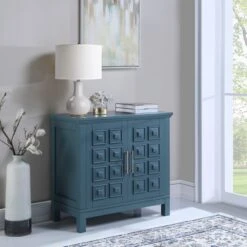 Sadie 2-Drawer Geometric Cabinet, Turquoise 15 Sadie 2-Drawer Geometric Cabinet, Turquoise -Chic Furniture Store sadie 2 drawer geometric cabinet turquoise 6