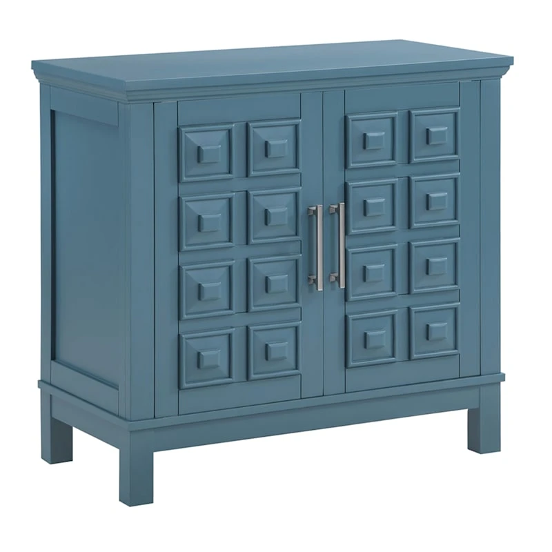 Sadie 2-Drawer Geometric Cabinet, Turquoise 3 Sadie 2-Drawer Geometric Cabinet, Turquoise