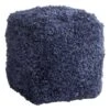Sammy Shag Pouf, Navy -Chic Furniture Store sammy shag pouf navy