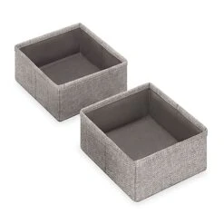 Set Of 4 Fabric Drawer Organizers, Black Herringbone 12 Set Of 4 Fabric Drawer Organizers, Black Herringbone -Chic Furniture Store set of 4 fabric drawer organizers black herringbone 3