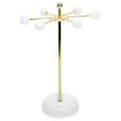 Sfera French White Ceramic & Gold Wire Jewelry Tree