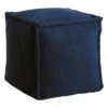 Sherpa Pouf, Navy Blue -Chic Furniture Store sherpa pouf navy blue