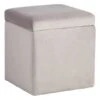 Stuart Square Storage Ottoman, Grey -Chic Furniture Store stuart square storage ottoman grey