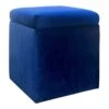 Stuart Square Storage Ottoman, Navy Blue -Chic Furniture Store stuart square storage ottoman navy blue