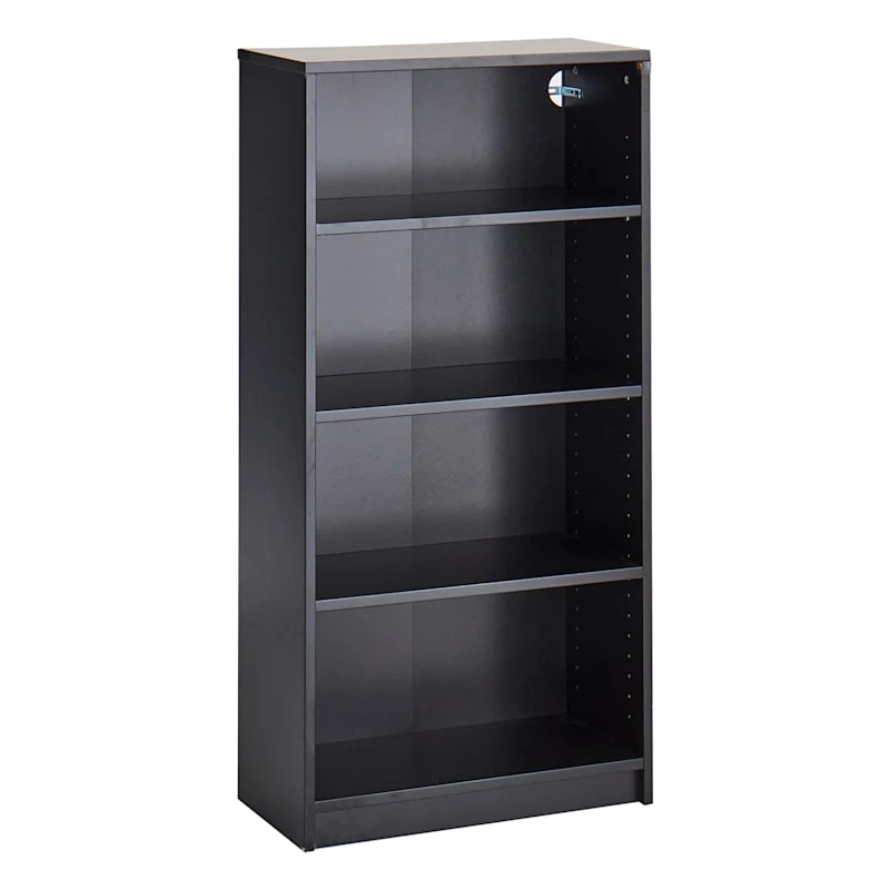 Theo Black Wooden Bookshelf 3 Theo Black Wooden Bookshelf