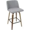 Toriano Walnut & Grey Counter Stool, 26" 2 Toriano Walnut & Grey Counter Stool, 26" -Chic Furniture Store toriano walnut grey counter stool 26