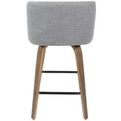Toriano Walnut & Grey Counter Stool, 26" 14 Toriano Walnut & Grey Counter Stool, 26" -Chic Furniture Store toriano walnut grey counter stool 26 4