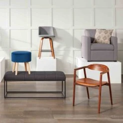 Toriano Walnut & Grey Counter Stool, 26" 15 Toriano Walnut & Grey Counter Stool, 26" -Chic Furniture Store toriano walnut grey counter stool 26 5