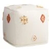 Tribal Embroidered Pouf, 18" -Chic Furniture Store tribal embroidered pouf 18