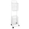 Ty Pennington White Double Hamper Cart 2 Ty Pennington White Double Hamper Cart -Chic Furniture Store ty pennington white double hamper cart