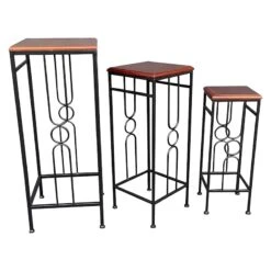 Wood Top Plant Stand, Large