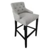 York Grey Upholstered Tufted Barstool -Chic Furniture Store york grey upholstered tufted barstool