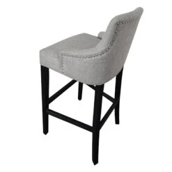 York Grey Upholstered Tufted Barstool -Chic Furniture Store york grey upholstered tufted barstool 2