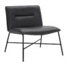 Zoey Faux Leather Accent Chair, Black -Chic Furniture Store zoey faux leather accent chair black