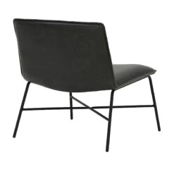 Zoey Faux Leather Accent Chair, Black -Chic Furniture Store zoey faux leather accent chair black 3